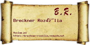 Breckner Rozália névjegykártya